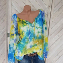 Load image into Gallery viewer, Plus Size 5XL Top Women Blouses Casual Beach Long Sleeve Loose Shirt