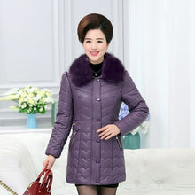 Load image into Gallery viewer, Winter Women Down Cotton Jacket Leather Coat