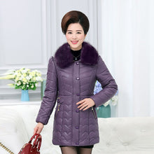 Load image into Gallery viewer, Winter Women Down Cotton Jacket Leather Coat