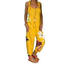 Load image into Gallery viewer, Sleeveless Bib Overall Backless Floral