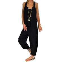 Load image into Gallery viewer, Sleeveless Bib Overall Backless Floral