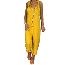Load image into Gallery viewer, Sleeveless Bib Overall Backless Floral