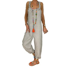 Load image into Gallery viewer, Sleeveless Bib Overall Backless Floral