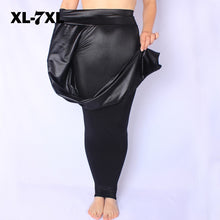 Load image into Gallery viewer, Leggings Black High Waist Faux Leather Fitness