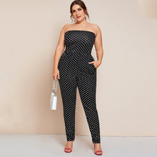 Load image into Gallery viewer, Dot Printed Strapless Tube Jumpsuits