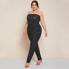 Load image into Gallery viewer, Dot Printed Strapless Tube Jumpsuits