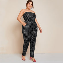 Load image into Gallery viewer, Dot Printed Strapless Tube Jumpsuits