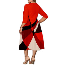 Load image into Gallery viewer, Elegant Geometric Dress