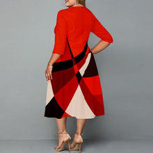 Load image into Gallery viewer, Elegant Geometric Dress