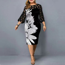 Load image into Gallery viewer, Plus Size Dress for Women Printed Party Dress Sexy Clubwear