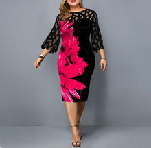 Load image into Gallery viewer, Plus Size Dress for Women Printed Party Dress Sexy Clubwear