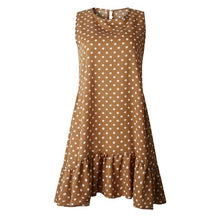 Load image into Gallery viewer, Women Clothing Summer Blue Retro Polka Dot