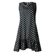Load image into Gallery viewer, Women Clothing Summer Blue Retro Polka Dot