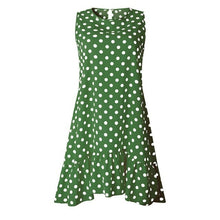 Load image into Gallery viewer, Women Clothing Summer Blue Retro Polka Dot