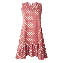 Load image into Gallery viewer, Women Clothing Summer Blue Retro Polka Dot