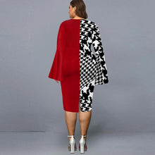 Load image into Gallery viewer, Elegant Geometric Print Evening Party Dress