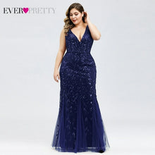 Load image into Gallery viewer, Plus Size Elegant Evening Dresses Saudi Arabia Ever Pretty Mermaid
