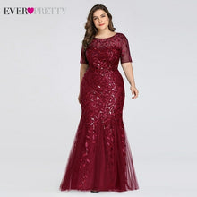Load image into Gallery viewer, Plus Size Elegant Evening Dresses Saudi Arabia Ever Pretty Mermaid