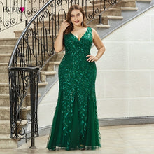 Load image into Gallery viewer, Plus Size Elegant Evening Dresses Saudi Arabia Ever Pretty Mermaid