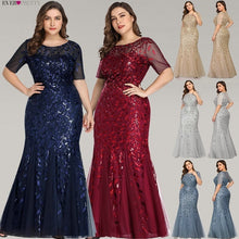 Load image into Gallery viewer, Plus Size Elegant Evening Dresses Saudi Arabia Ever Pretty Mermaid