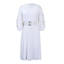 Load image into Gallery viewer, Elegant Lace Cutout Midi Dress Waistband