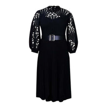 Load image into Gallery viewer, Elegant Lace Cutout Midi Dress Waistband