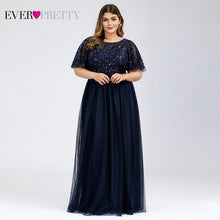 Load image into Gallery viewer, Plus Size Evening Dresses Long Ever Pretty Elegant A Line O Neck