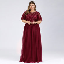 Load image into Gallery viewer, Plus Size Evening Dresses Long Ever Pretty Elegant A Line O Neck