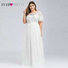 Load image into Gallery viewer, Plus Size Evening Dresses Long Ever Pretty Elegant A Line O Neck