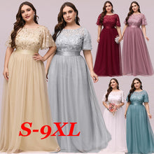 Load image into Gallery viewer, Plus Size Evening Dresses Long Ever Pretty Elegant A Line O Neck