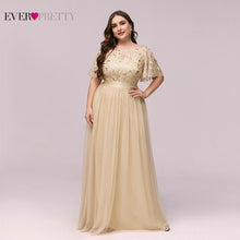 Load image into Gallery viewer, Plus Size Evening Dresses Long Ever Pretty Elegant A Line O Neck