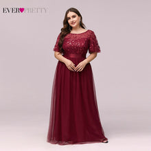 Load image into Gallery viewer, Plus Size Evening Dresses Long Ever Pretty Elegant A Line O Neck