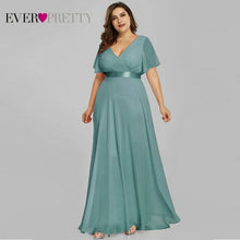 Load image into Gallery viewer, Plus Size Evening Dresses Long Ever Pretty Elegant A Line V Neck