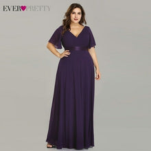 Load image into Gallery viewer, Plus Size Evening Dresses Long Ever Pretty Elegant A Line V Neck