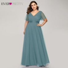 Load image into Gallery viewer, Plus Size Evening Dresses Long Ever Pretty Elegant A Line V Neck