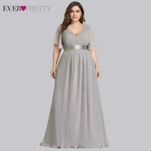 Load image into Gallery viewer, Plus Size Evening Dresses Long Ever Pretty Elegant A Line V Neck