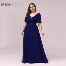 Load image into Gallery viewer, Plus Size Evening Dresses Long Ever Pretty Elegant A Line V Neck