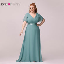Load image into Gallery viewer, Plus Size Evening Dresses Long Ever Pretty Elegant A Line V Neck