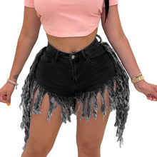 Load image into Gallery viewer, Plus Size Fashion Tassel Denim Shorts Sexy Women High Waist Casual - Sophornlilly