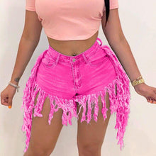 Load image into Gallery viewer, Plus Size Fashion Tassel Denim Shorts Sexy Women High Waist Casual - Sophornlilly