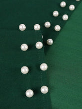 Load image into Gallery viewer, Plus Size Green Beading Dress Sexy One Shoulder Long Sleeve