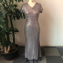 Load image into Gallery viewer, Batwing Sleeve Sequenced Party Dress Elegant Wedding