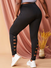 Load image into Gallery viewer, Ladder Ripped High Rise Leggings Plus Size Jeggings