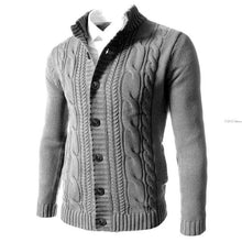 Load image into Gallery viewer, Solid Color Cardigan Sweater Men Autumn Winter Knitted