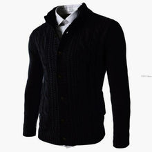 Load image into Gallery viewer, Solid Color Cardigan Sweater Men Autumn Winter Knitted