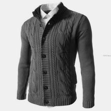 Load image into Gallery viewer, Solid Color Cardigan Sweater Men Autumn Winter Knitted