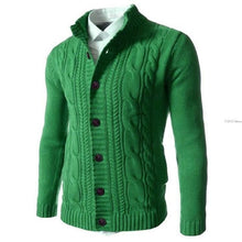 Load image into Gallery viewer, Solid Color Cardigan Sweater Men Autumn Winter Knitted