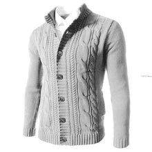 Load image into Gallery viewer, Solid Color Cardigan Sweater Men Autumn Winter Knitted