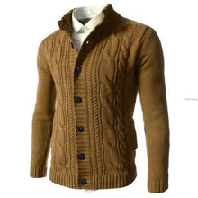 Load image into Gallery viewer, Solid Color Cardigan Sweater Men Autumn Winter Knitted