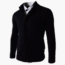 Load image into Gallery viewer, Solid Color Cardigan Sweater Men Autumn Winter Knitted